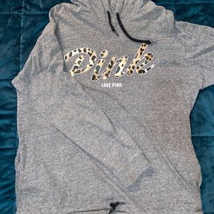 PINK long sleeve hooded top